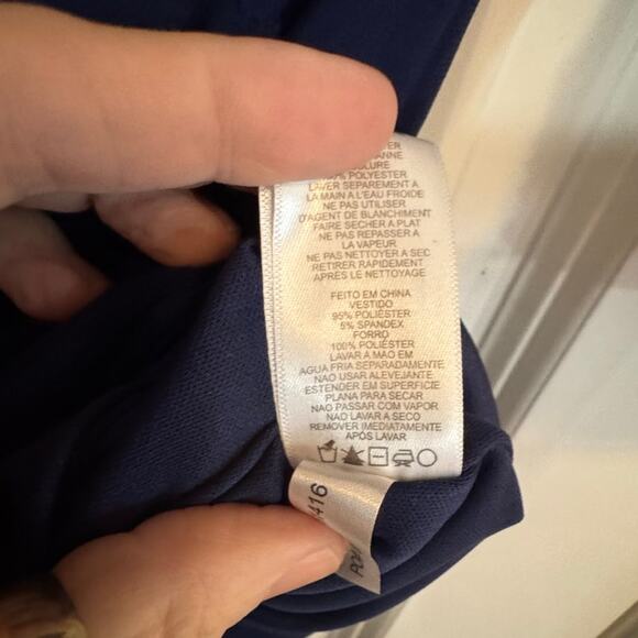 ALEX EVENINGS NEW Navy Long Embellished Keyhole Dress Size 10 - Picture 9 of 9